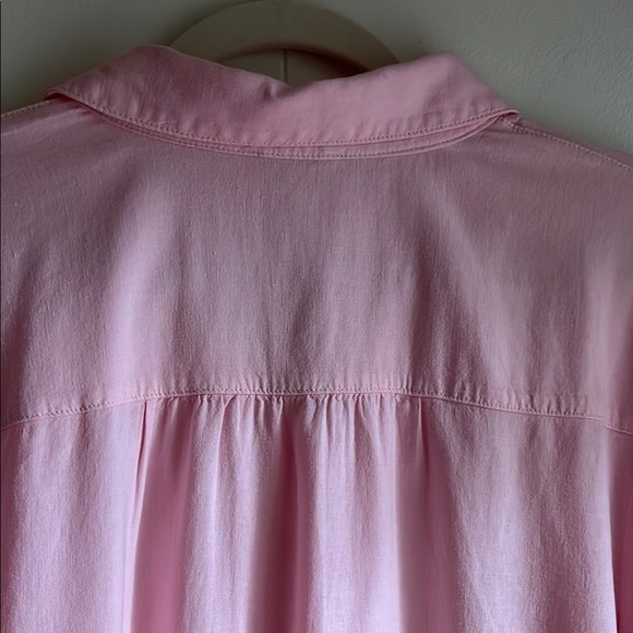 J.Jill Pink and Orange Ombre Button-Up Coastal Beach Lagen Look Shirt Sz Med - Picture 5 of 16